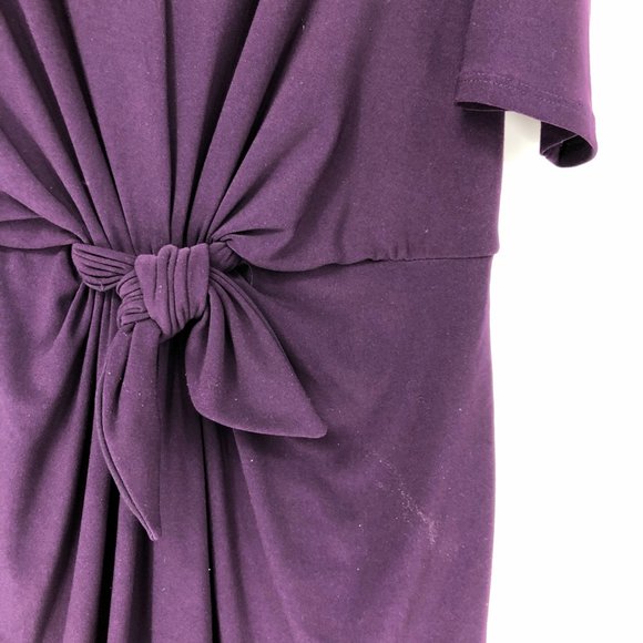 Lauren Ralph Lauren Purple Bow Front Sheath Dress - Picture 6 of 7